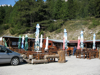 Cafe at ski resort above town of Bansko